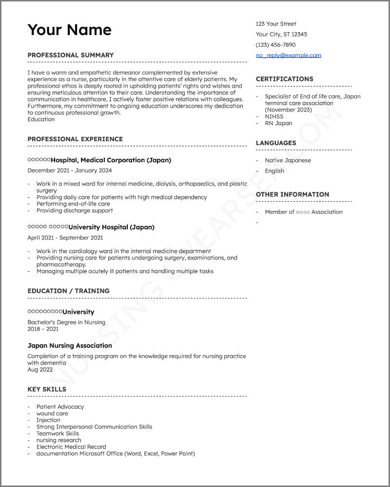 resume template